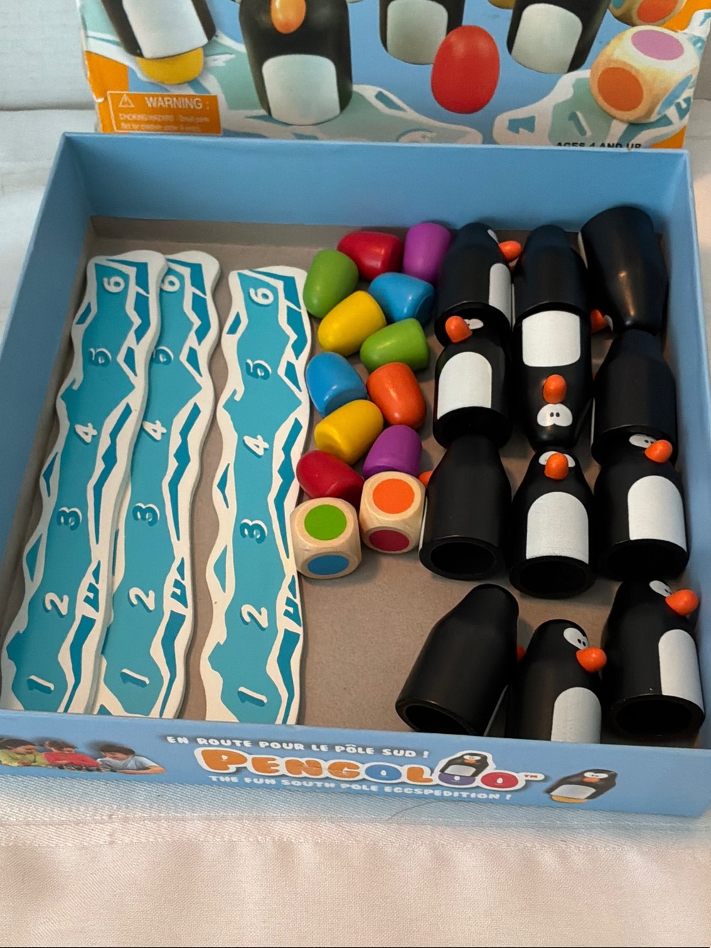 Kids Penguin Matching Game pieces  no box